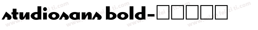studiosans bold字体转换